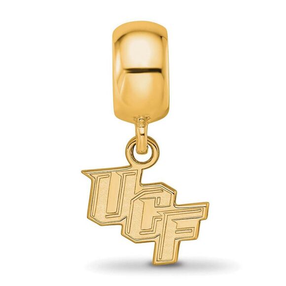 14k Gold Plated Silver U of Central Florida XS Dangle Bead Charm - Picture 3 of 7